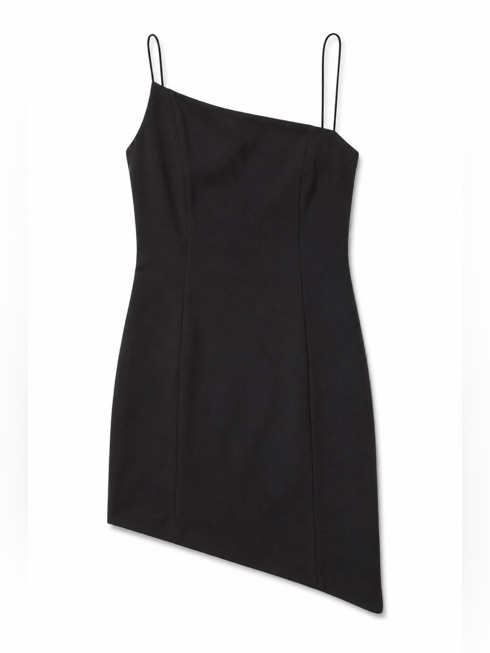 NWT Misha Asymmetric One-Shoulder Black Mini Dress